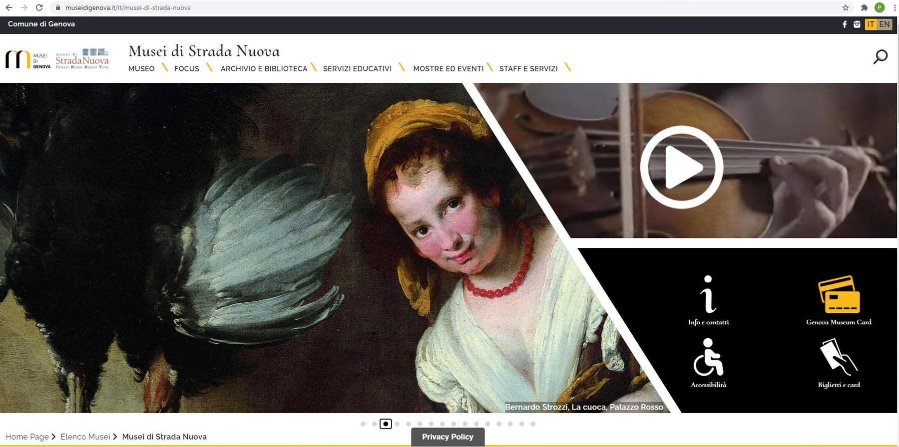 Il nuovo sito dei Musei di Genova Il nuovo sito dei Musei di Genova