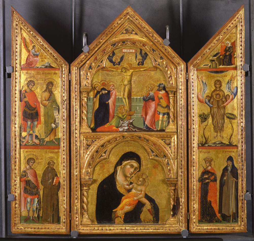 Paolo Veneziano's precious triptych from the Pilotta goes on a trip to the Getty in Los Angeles