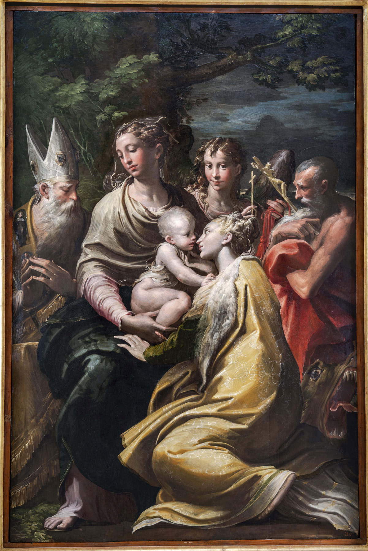 Parmigianino, Madonna col Bambino e i santi Petronio, Margherita e Girolamo (1529 circa; olio su tela; Bologna, Pinacoteca Nazionale)