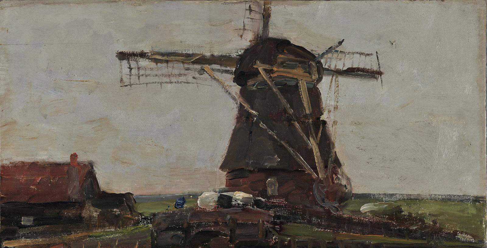 Piet Mondrian, Mühle (1905; Öl auf Leinwand; Athen, Nationalgalerie) Piet Mondrian, Mühle (1905; Öl auf Leinwand; Athen, Nationalgalerie)