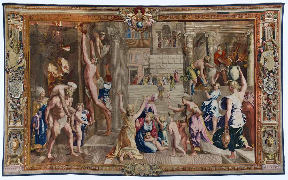 At the Galleria Nazionale delle Marche, Raphaelesque tapestries recreate the frescoes of the Vatican Stanze