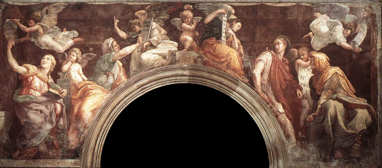 Raffaello, Sibille e angeli (1514; affresco; Roma, Santa Maria della Pace)