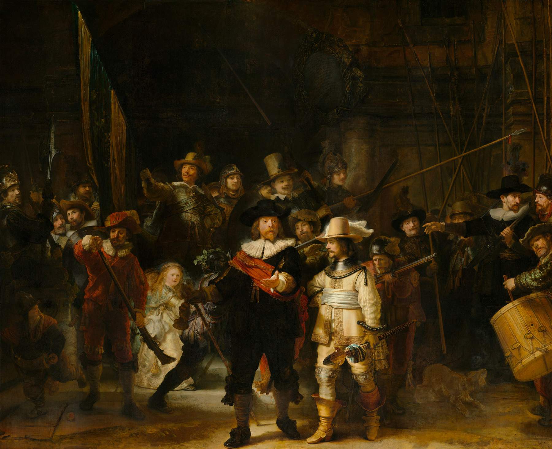 Preparatory drawing under the Night Watch, Rembrandt's masterpiece, discovered