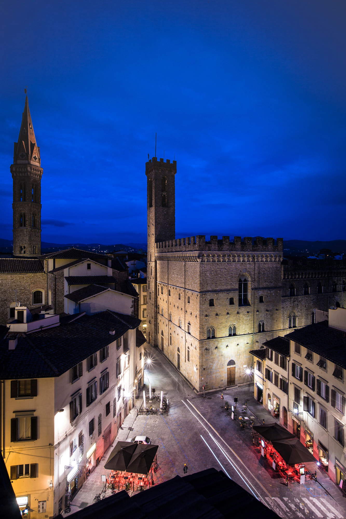 Le Bargello après restauration, in notturna Le Bargello après restauration, in notturna