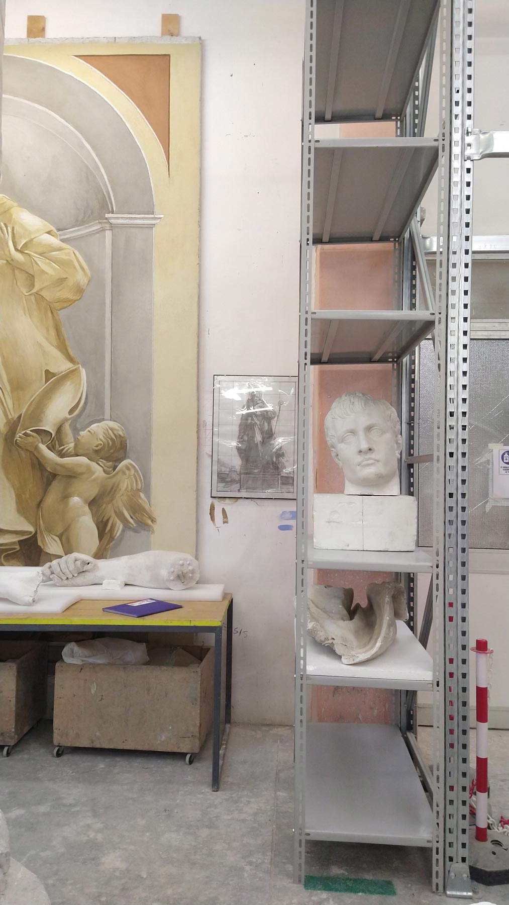 Il Napoleone di Canova, laboratori dell'Accademia di Belle Arti di Carrara
