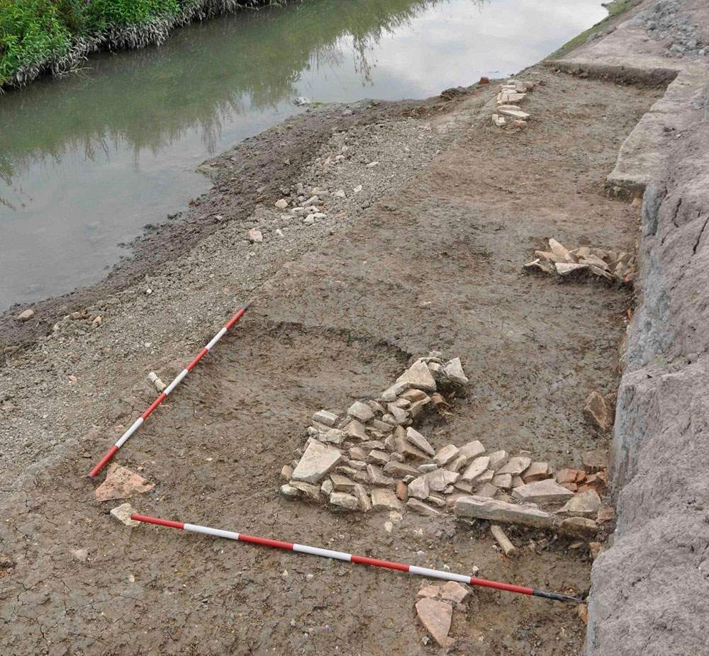 Udine, remains of a Roman-era building discovered along an ancient waterway