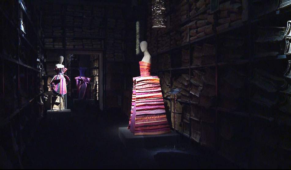Roberto Capucci's sculpture-dresses on display at the Fondazione Banco di Napoli