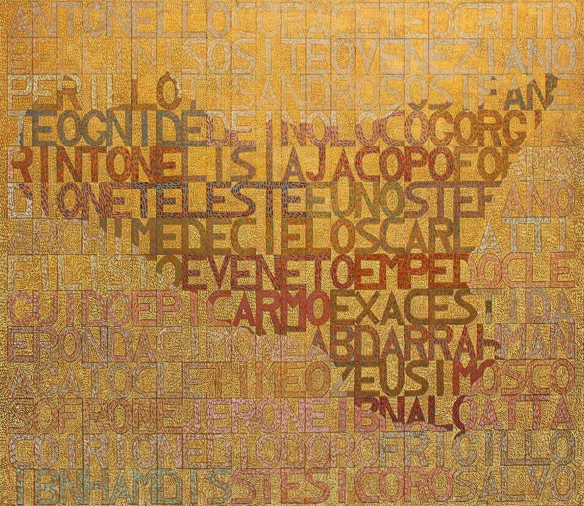 Salvo, 45 Sicilians (1976; oil on panel, 102 x 121 cm; Antonio Addamiano). Courtesy of Dep Art Gallery Salvo, 45 Sicilians (1976; oil on panel, 102 x 121 cm; Antonio Addamiano). Courtesy of Dep Art Gallery