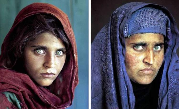 Sharbat Gula, symbol of Afghan refugees, is safe in Rome. Steve McCurry's iconic portrait of her.  