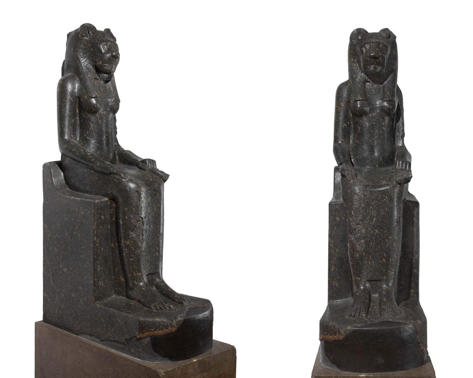 Ägyptische Kunst, Statue der Sekhmet (Stein, 225 x 53 cm; Padua, Musei Civici agli Eremitani, Archäologisches Museum) Ägyptische Kunst, Statue der Sekhmet (Stein, 225 x 53 cm; Padua, Musei Civici agli Eremitani, Archäologisches Museum)
