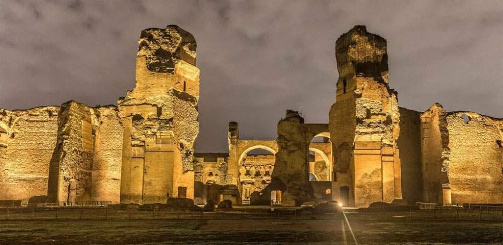Nighttime visits to the Baths of Caracalla: the underground and the Mithraeum also accessible