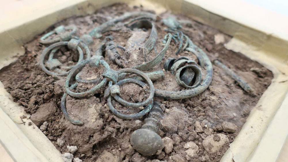 Switzerland, small Bronze Age treasure discovered in a forest