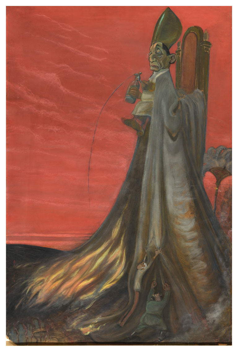 Umberto Tirelli, Pape Benoît XV (tempera et crayon noir sur carton ; Modène, Museo Civico, donation Mauro Zanichelli) Umberto Tirelli, Pape Benoît XV (tempera et crayon noir sur carton ; Modène, Museo Civico, donation Mauro Zanichelli)