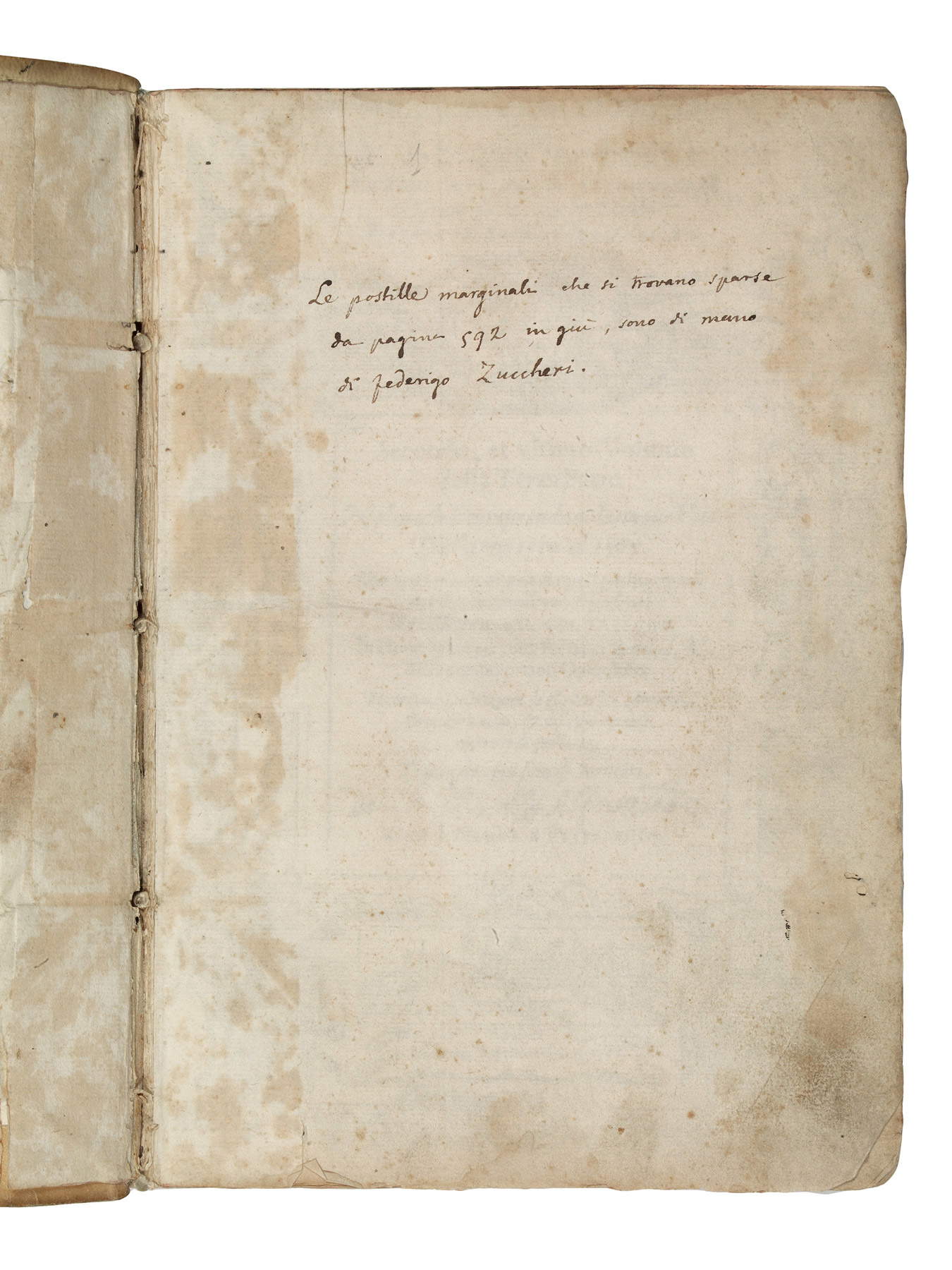 Nota di Federico Zuccari Nota di Federico Zuccari