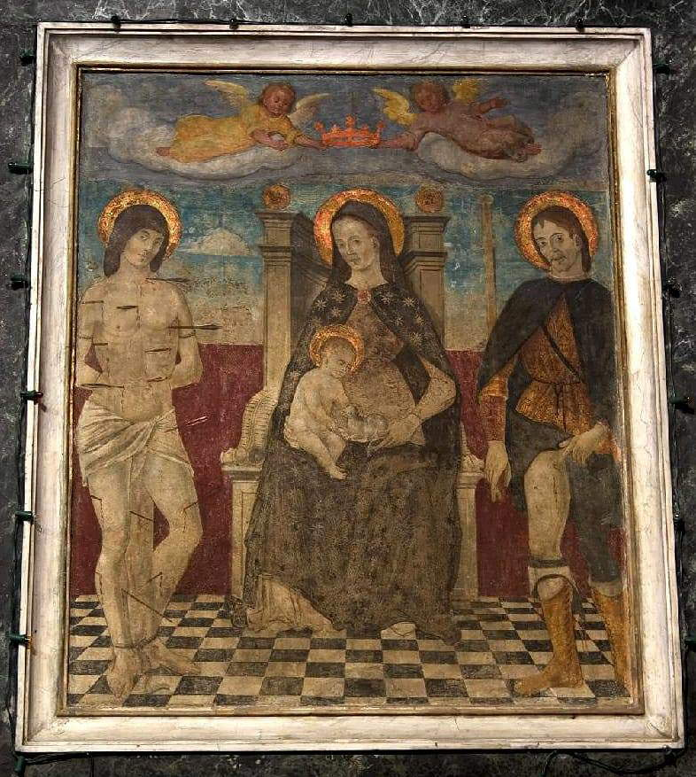 La Madonna col Bambino e il gatto di Vigevano. Foto Retecultura Vigevano 