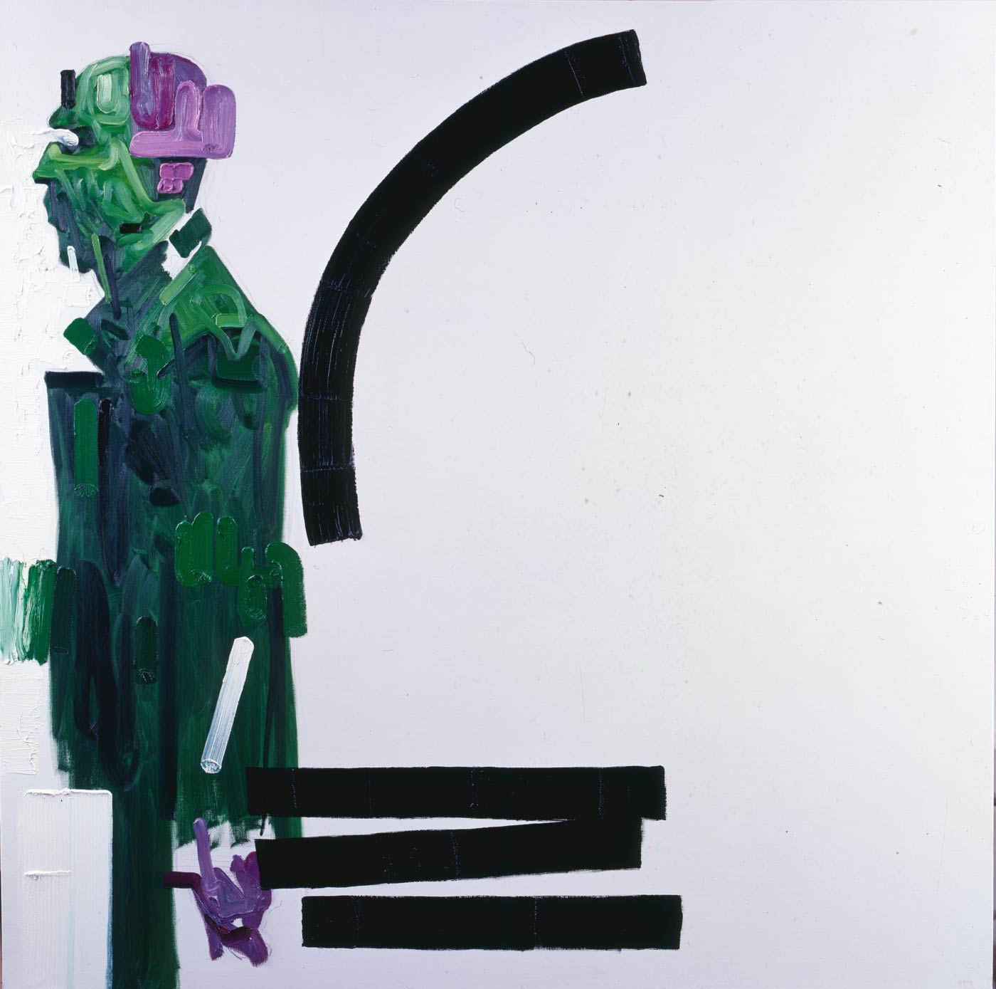 Wainer Vaccari, Camminante (2002; olio su tela, 190 x 190 cm; Modena, Collezione privata)
