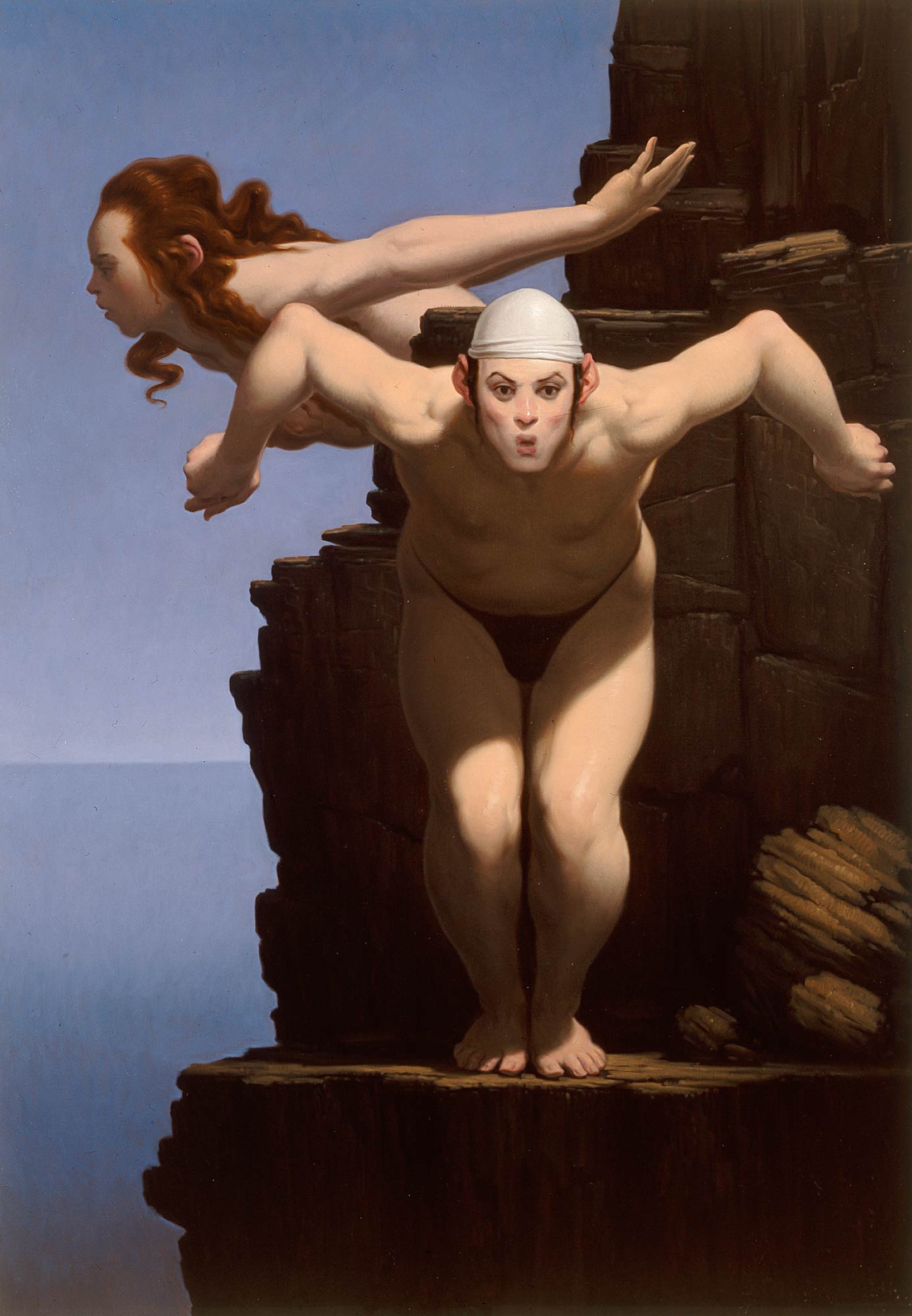 Wainer Vaccari, Nei mari del nord (1992; olio su tela, 180 x 125 cm; Collezione privata)
