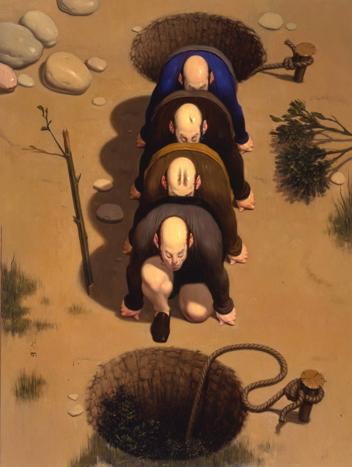 Wainer Vaccari, Ronda di giorno (1992; olio su tela, 200 x 150 cm; Collezione privata)
