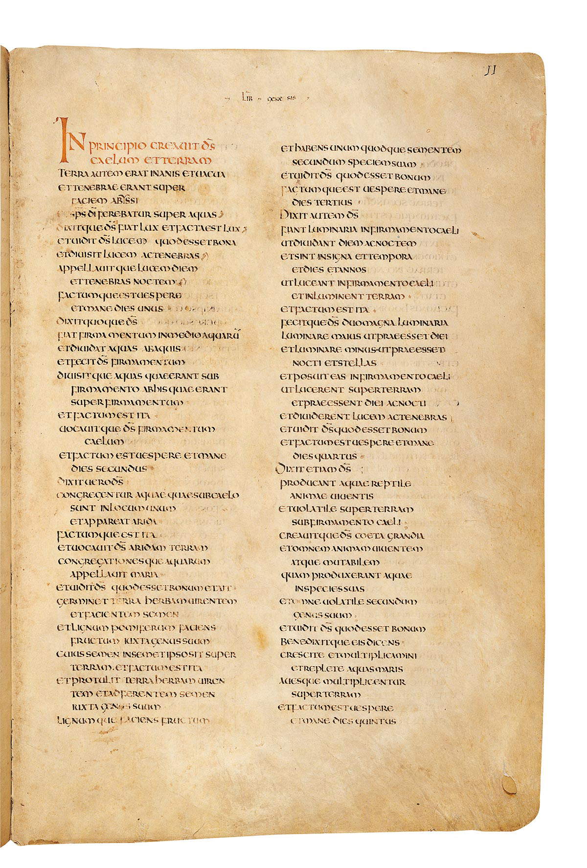 Codex Amiatinus 1, c. 11r (692-716; Pergament, 540 x 345 mm; Florenz, Laurentianische Mediceische Bibliothek) Codex Amiatinus 1, c. 11r (692-716; Pergament, 540 x 345 mm; Florenz, Laurentianische Mediceische Bibliothek)