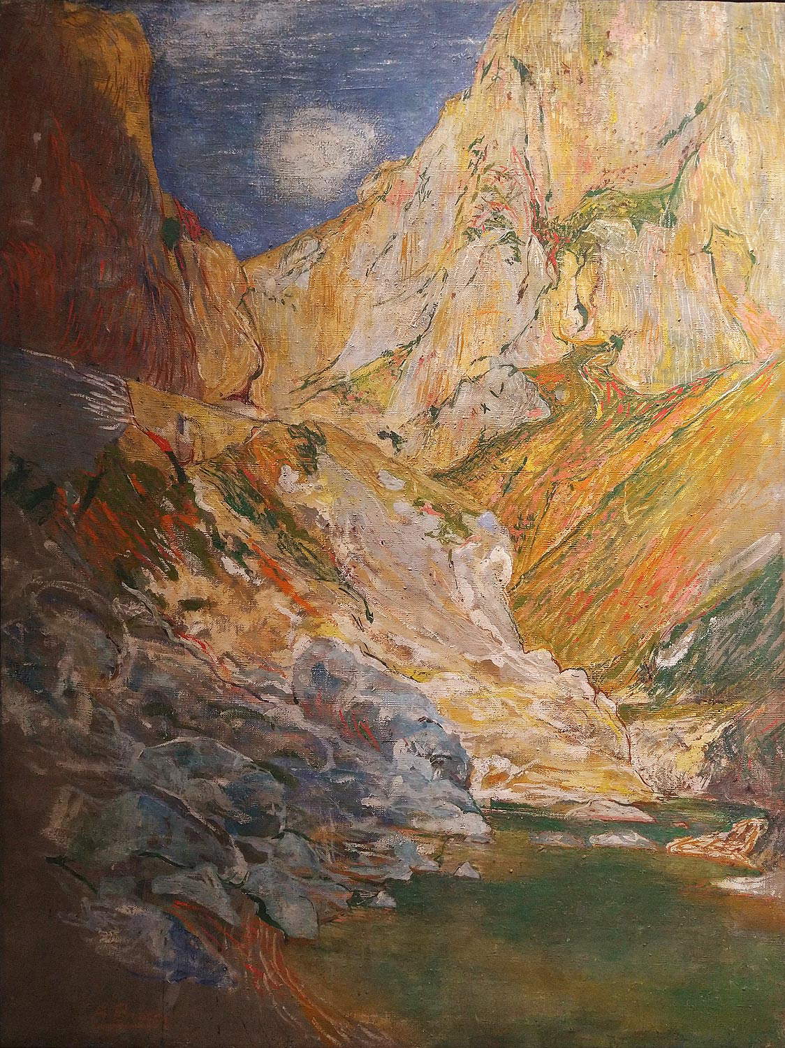 Anselmo Bucci, La gola del Furlo (1908; olio su tela, 101 x 73 cm; Collezione privata) Anselmo Bucci, La gola del Furlo (1908; olio su tela, 101 x 73 cm; Collezione privata)