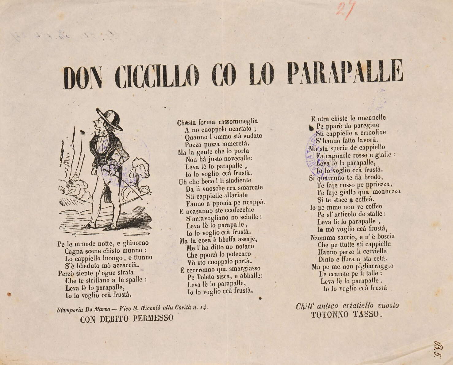 Don Ciccillo mit der Brüstung