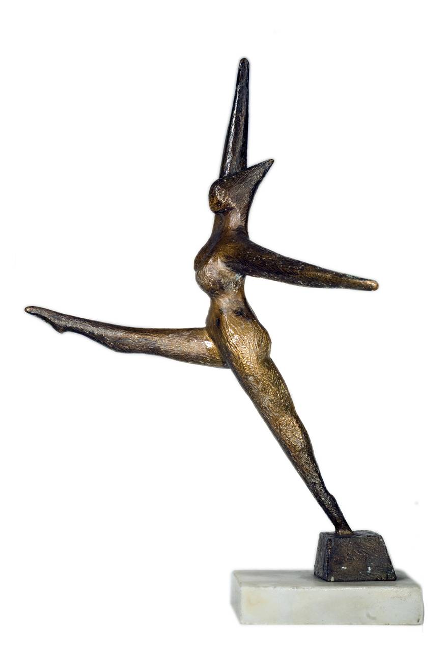 Albert Friscia, Moderner Tänzer (ca. 1960-1989; Bronze, Höhe 13,5 cm; Potenza, Nationalbibliothek)