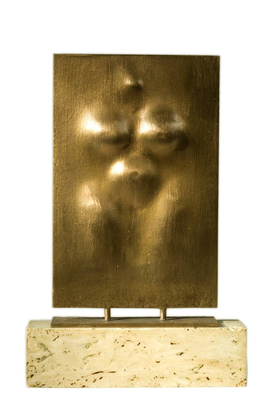 Albert Friscia, Planeometrische Figuren (ca. 1980-1989; Bronze, Höhe 23 cm; Potenza, Nationalbibliothek)