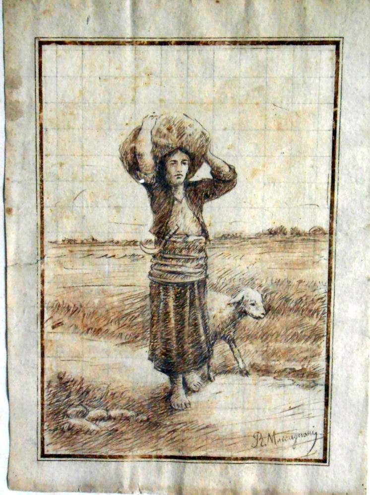 Raffaele Maccagnani, La contadina (Lecce, Collezione Valerio Terragno) Raffaele Maccagnani, La contadina (Lecce, Collezione Valerio Terragno)