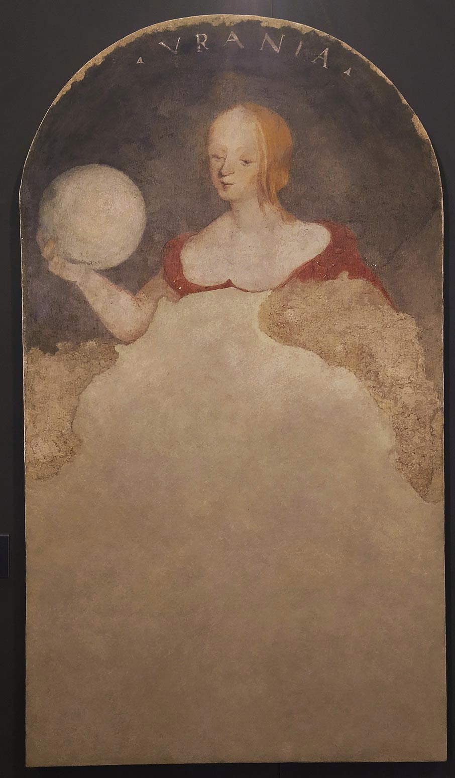 Amico Aspertini (zugeschrieben), Urania (16. Jahrhundert; Fresko abgerissen und auf Leinwand übertragen, 173 x 95 cm; Ferrara, Pinacoteca Nazionale) Amico Aspertini (zugeschrieben), Urania (16. Jahrhundert; Fresko abgerissen und auf Leinwand übertragen, 173 x 95 cm; Ferrara, Pinacoteca Nazionale)