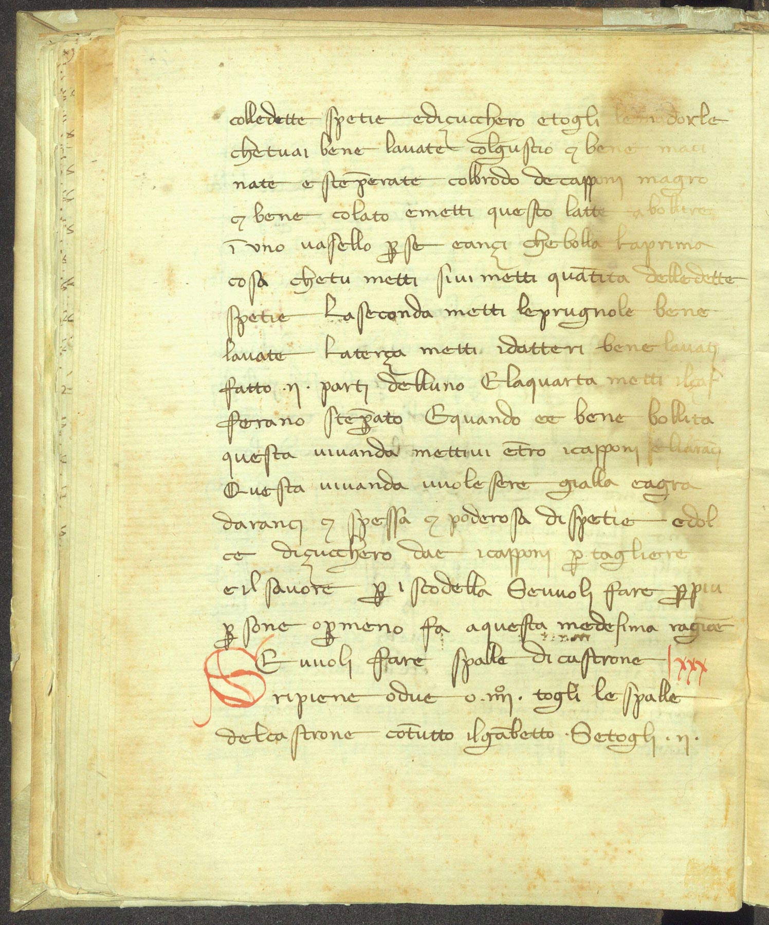 Anonimo, Ricetta della lumonia (anni Venti del XIV secolo; carta, 280 x 215 mm; Firenze, Biblioteca Riccardiana, ms. 1071, c. 48v) Anonimo, Ricetta della lumonia (anni Venti del XIV secolo; carta, 280 x 215 mm; Firenze, Biblioteca Riccardiana, ms. 1071, c. 48v)