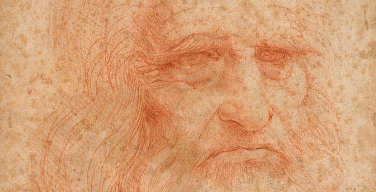 Turin, Italy, Leonardo's Self-Portrait is shown in a dedicated exhibition