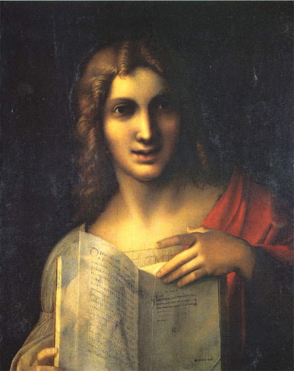 Correggio, Cristo giovane che mostra un libro (1512 circa; olio su tavola, 55 x 44 cm; Collezione privata) Correggio, Cristo giovane che mostra un libro (1512 circa; olio su tavola, 55 x 44 cm; Collezione privata)