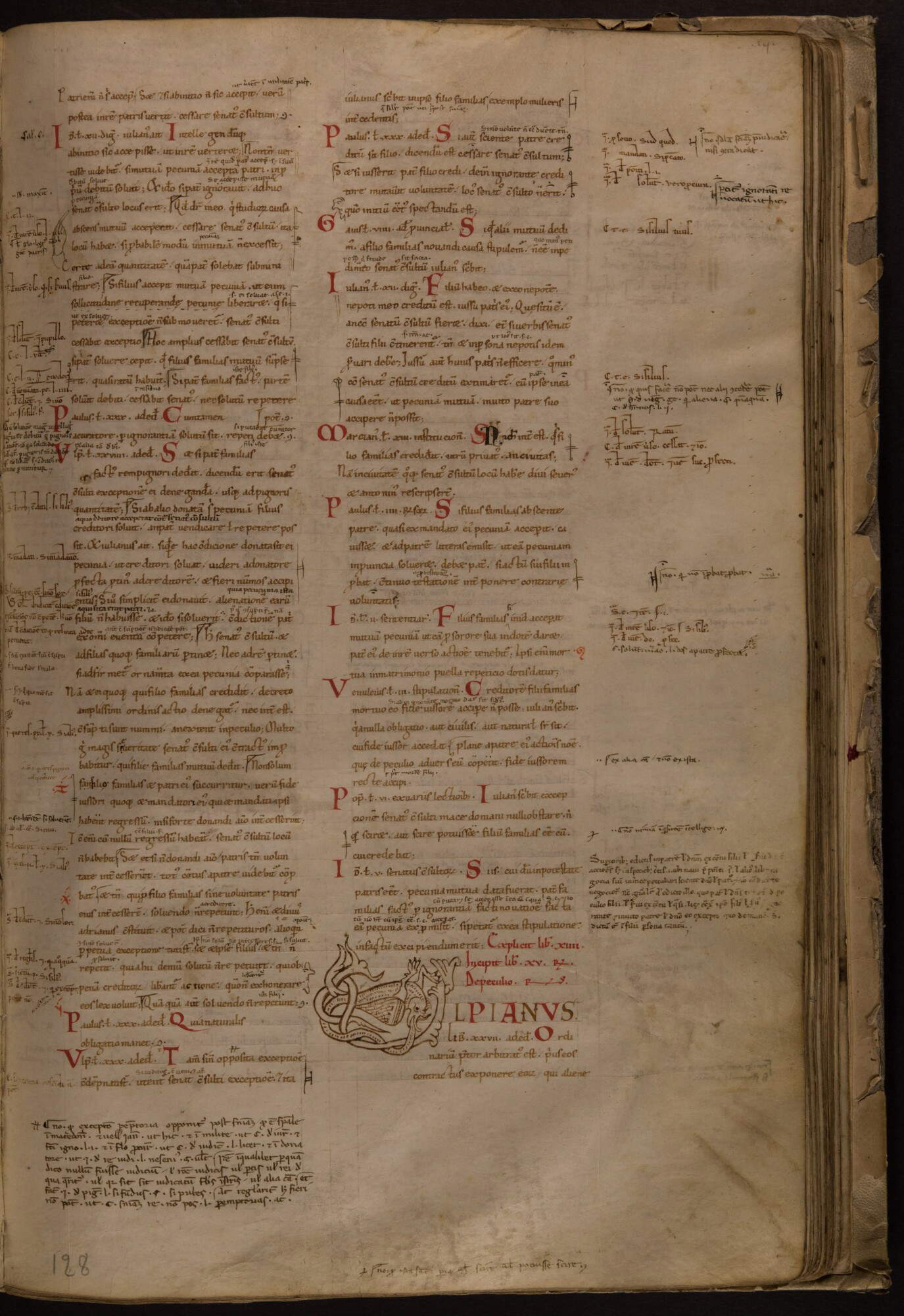 Emilian Scriptorium, Digestum vetus, Initiale mit Greif (erste Hälfte 12. Jahrhundert; Pergament, 361 x 223 mm; Padua, Universitätsbibliothek, ms. 941, c. 128r) Emilian Scriptorium, Digestum vetus, Initiale mit Greif (erste Hälfte 12. Jahrhundert; Pergament, 361 x 223 mm; Padua, Universitätsbibliothek, ms. 941, c. 128r)