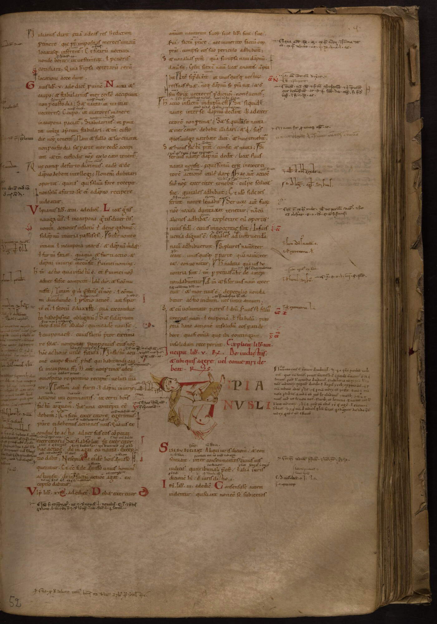 Emilianisches Skriptorium, Digestum vetus, allegorische Figur (erste Hälfte 12. Jahrhundert; Pergament, 361 x 223 mm; Padua, Universitätsbibliothek, ms. 941, c. 52r) Emilianisches Skriptorium, Digestum vetus, allegorische Figur (erste Hälfte 12. Jahrhundert; Pergament, 361 x 223 mm; Padua, Universitätsbibliothek, ms. 941, c. 52r)