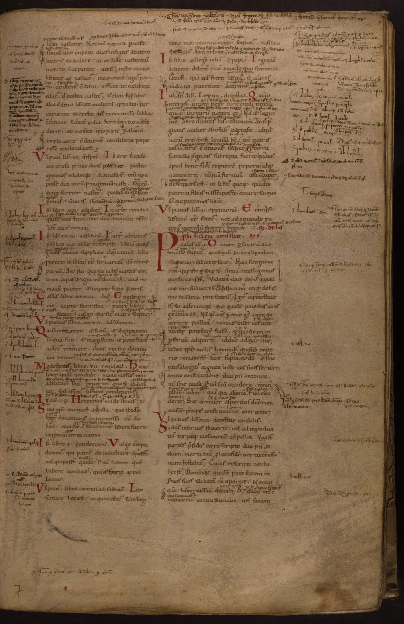 Emilian Scriptorium, Digestum vetus, Innenseite (erste Hälfte des 12. Jahrhunderts; Pergament, 361 x 223 mm; Padua, Universitätsbibliothek, ms. 941, c. 7r) Emilian Scriptorium, Digestum vetus, Innenseite (erste Hälfte des 12. Jahrhunderts; Pergament, 361 x 223 mm; Padua, Universitätsbibliothek, ms. 941, c. 7r)