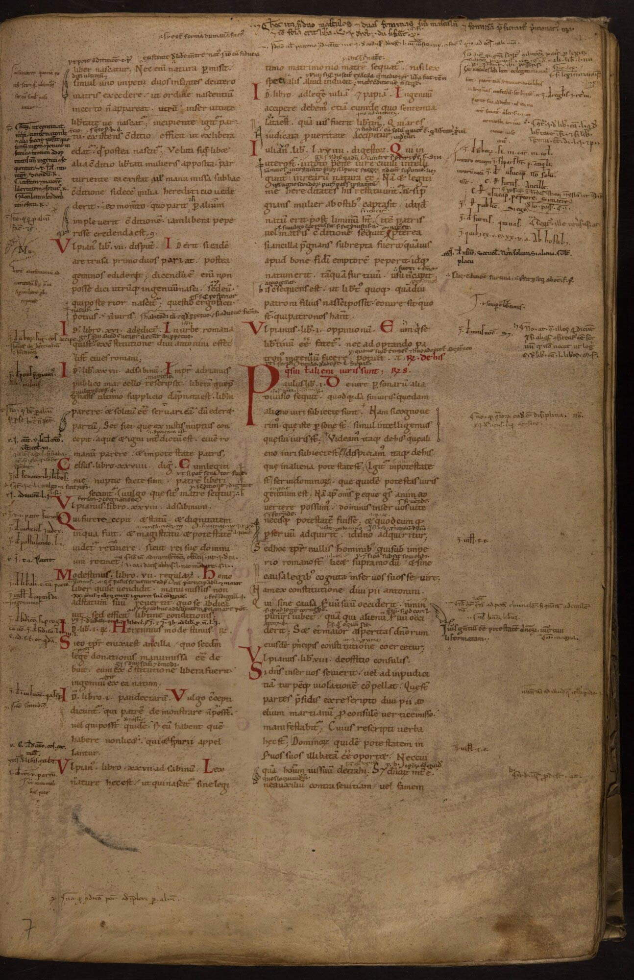 Emilian Scriptorium, Digestum vetus, Innenseite (erste Hälfte des 12. Jahrhunderts; Pergament, 361 x 223 mm; Padua, Universitätsbibliothek, ms. 941, c. 8v) Emilian Scriptorium, Digestum vetus, Innenseite (erste Hälfte des 12. Jahrhunderts; Pergament, 361 x 223 mm; Padua, Universitätsbibliothek, ms. 941, c. 8v)