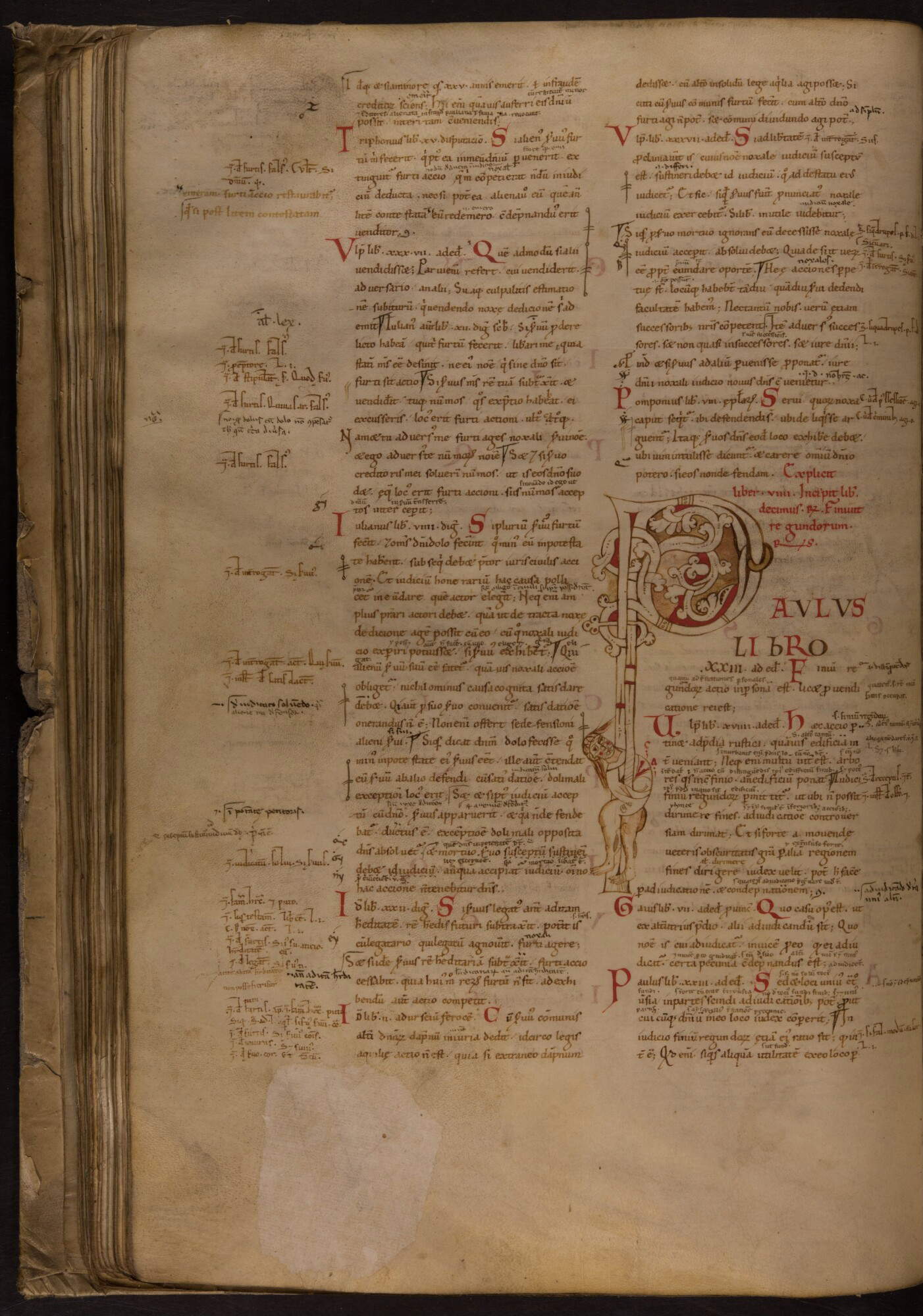 Emilian Scriptorium, Digestum vetus, Initiale mit menschlicher Figur (erste Hälfte 12. Jahrhundert; Pergament, 361 x 223 mm; Padua, Universitätsbibliothek, ms. 941, c. 94v) Emilian Scriptorium, Digestum vetus, Initiale mit menschlicher Figur (erste Hälfte 12. Jahrhundert; Pergament, 361 x 223 mm; Padua, Universitätsbibliothek, ms. 941, c. 94v)