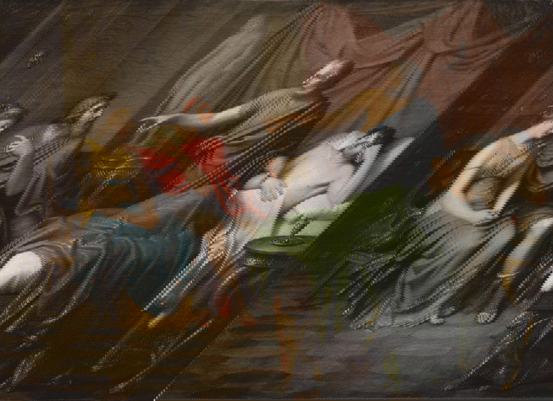 Gaspare Landi, Antíoco y Estratónice (óleo sobre lienzo, 95 x 132 cm) Gaspare Landi, Antíoco y Estratónice (óleo sobre lienzo, 95 x 132 cm)