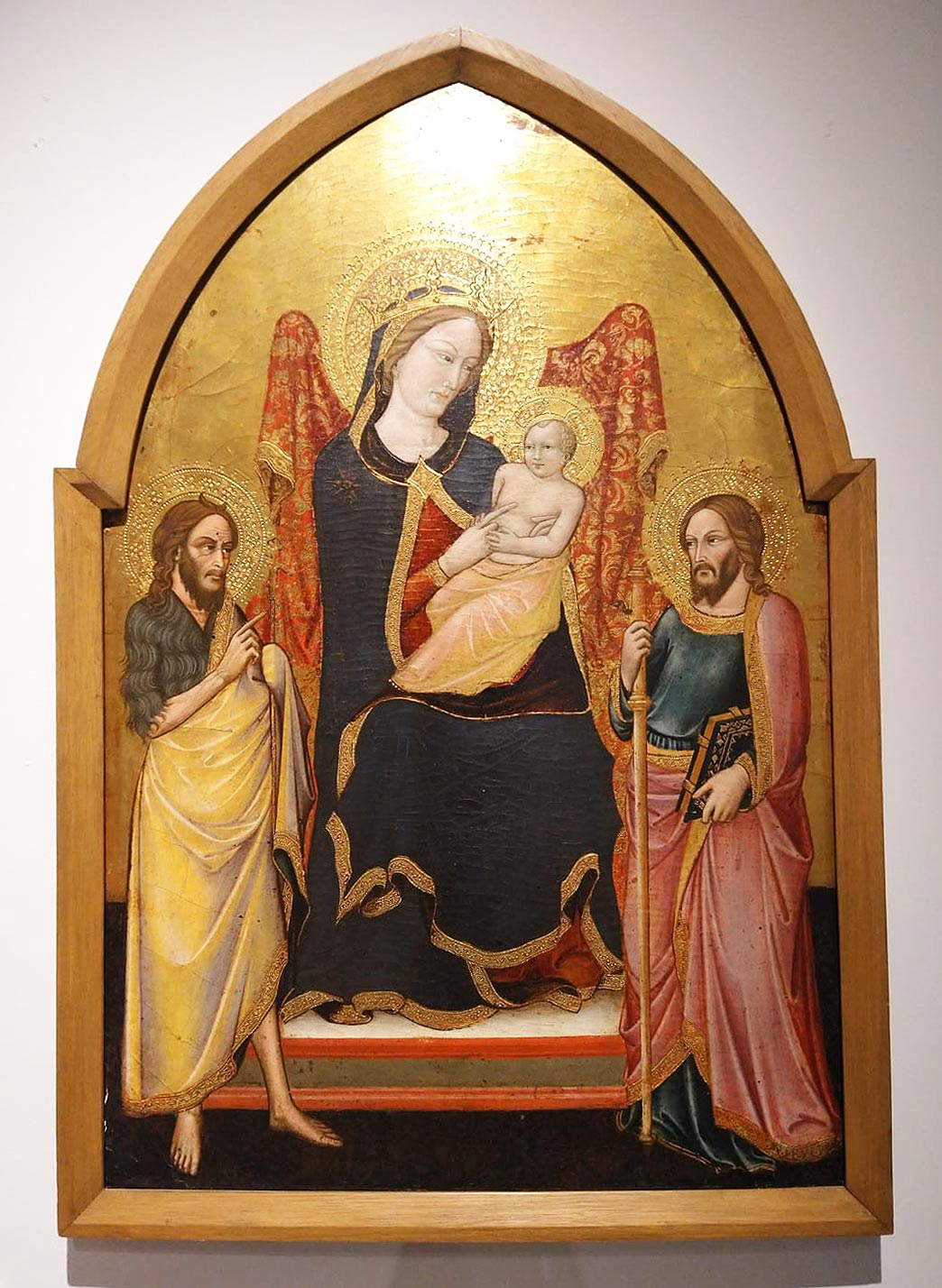 &Aacute;lvaro Pires de &Eacute;vora, Vergine col Bambino e santi (tempera su tavola, 73 x 49 cm). Presentato da Robilant+Voena