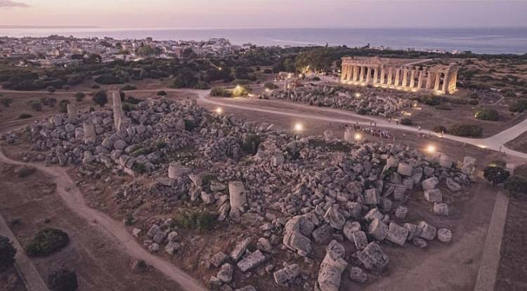 Les vestiges du Temple G à Sélinonte