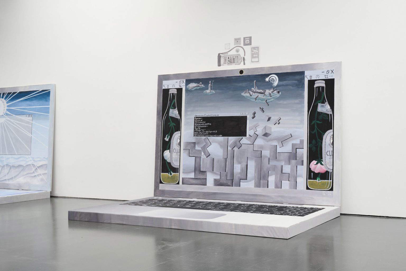 Agnes Scherer, L'oubliette (2021 ; sculpture en bois, toile et peinture murale, 214 x 330 cm) Agnes Scherer, L'oubliette (2021 ; sculpture en bois, toile et peinture murale, 214 x 330 cm)