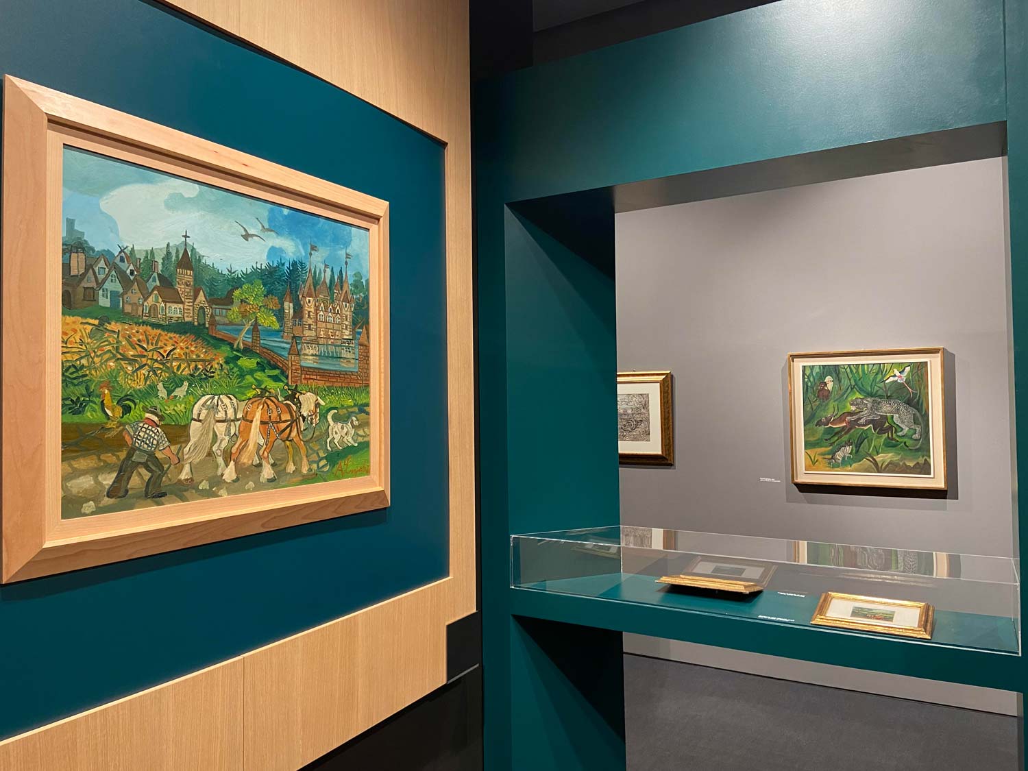 Veduta della mostra Antonio Ligabue. L'ora senz'ombra Veduta della mostra Antonio Ligabue. L'ora senz'ombra