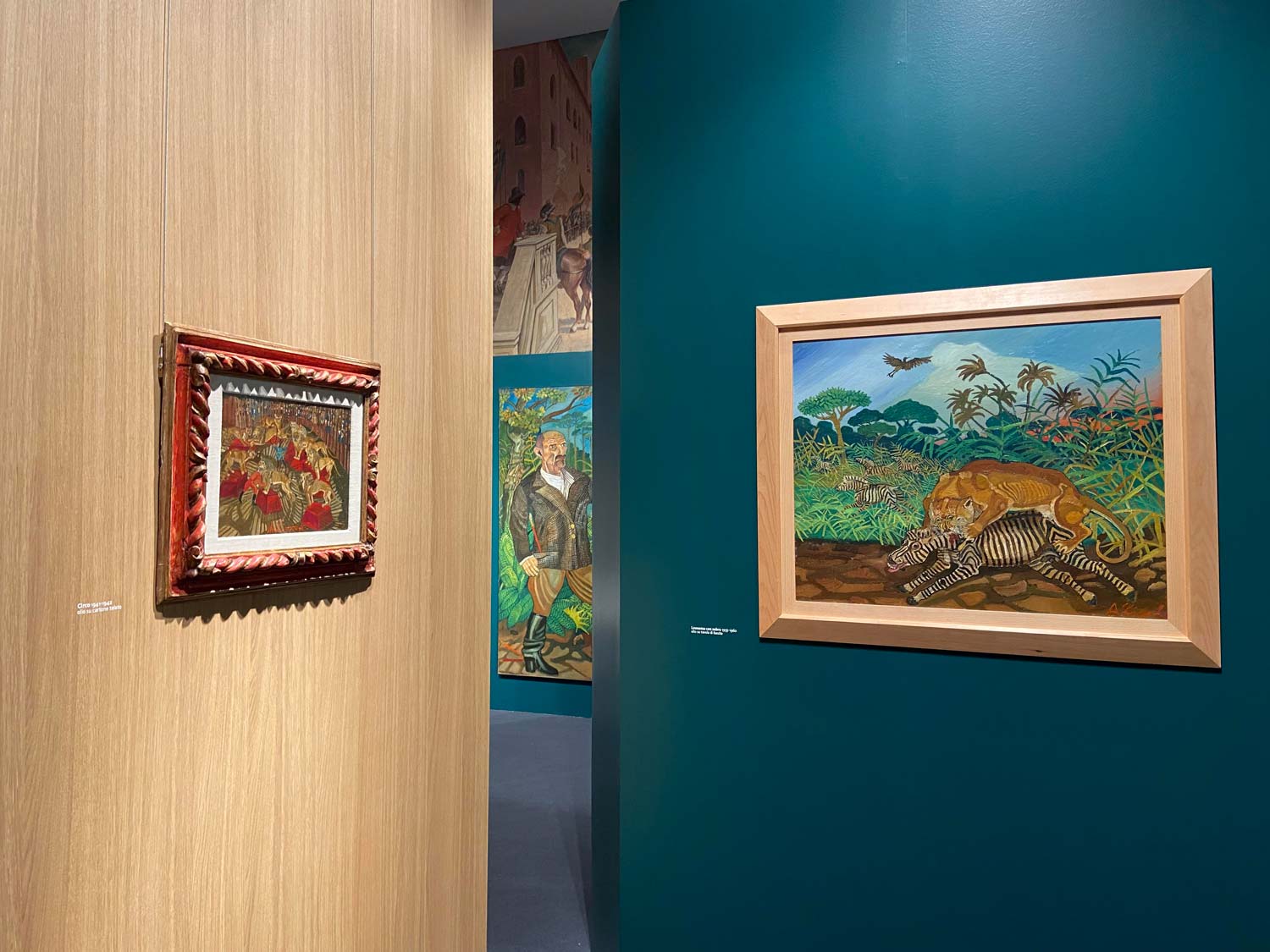 Veduta della mostra Antonio Ligabue. L'ora senz'ombra Veduta della mostra Antonio Ligabue. L'ora senz'ombra