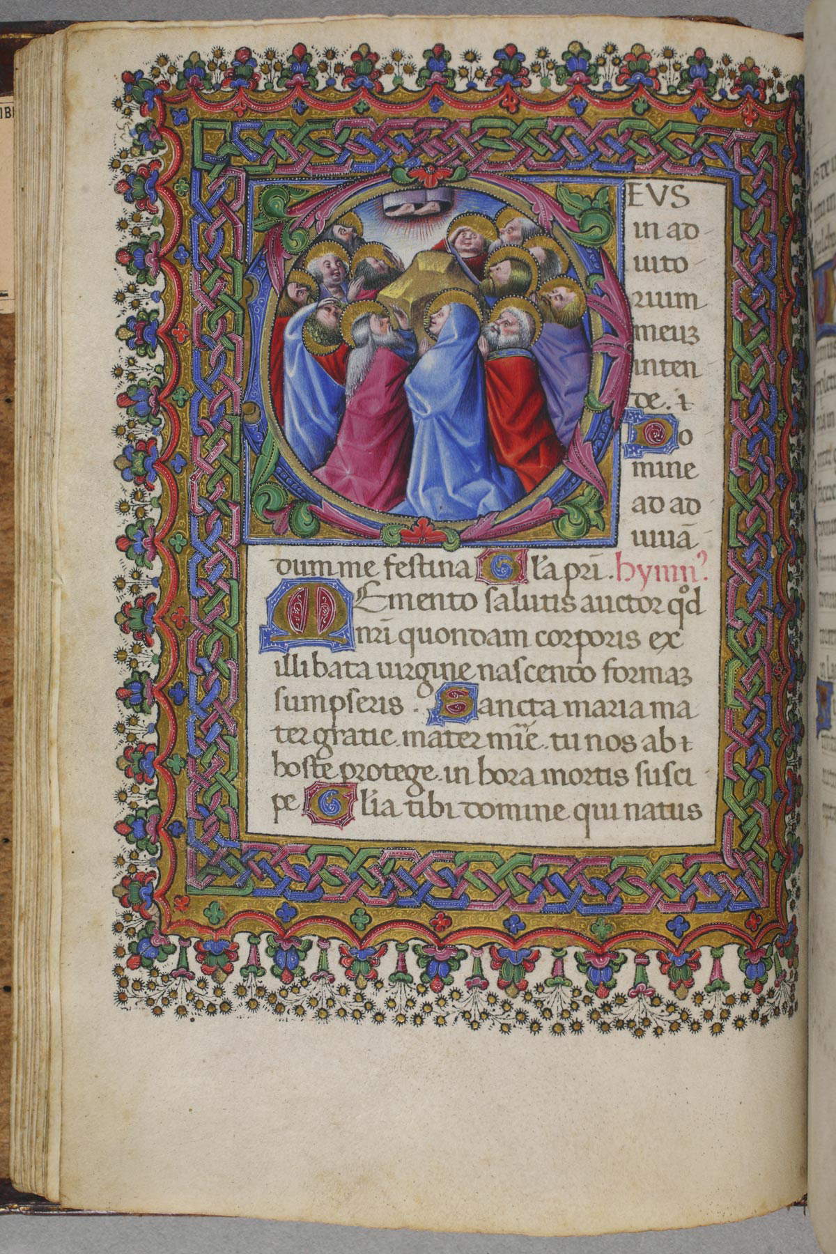 Libro d'Ore di Alfonso il Magnanimo, Ascensione (1455-1458; carta, 220 x 160 mm; Napoli, Biblioteca Nazionale, Ms. I B 55, c. 36v)