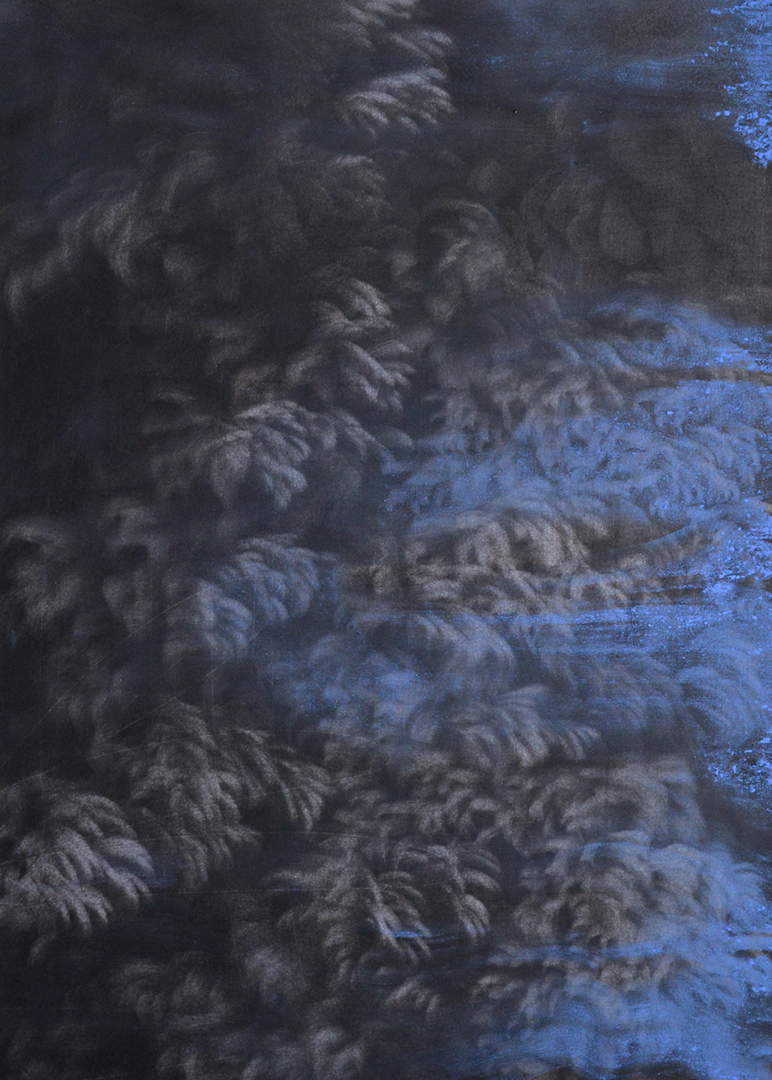 Giulia Dall'Olio, g 19)(281 d (2022; carboncillo y pastel sobre papel, 35 x 25 cm)