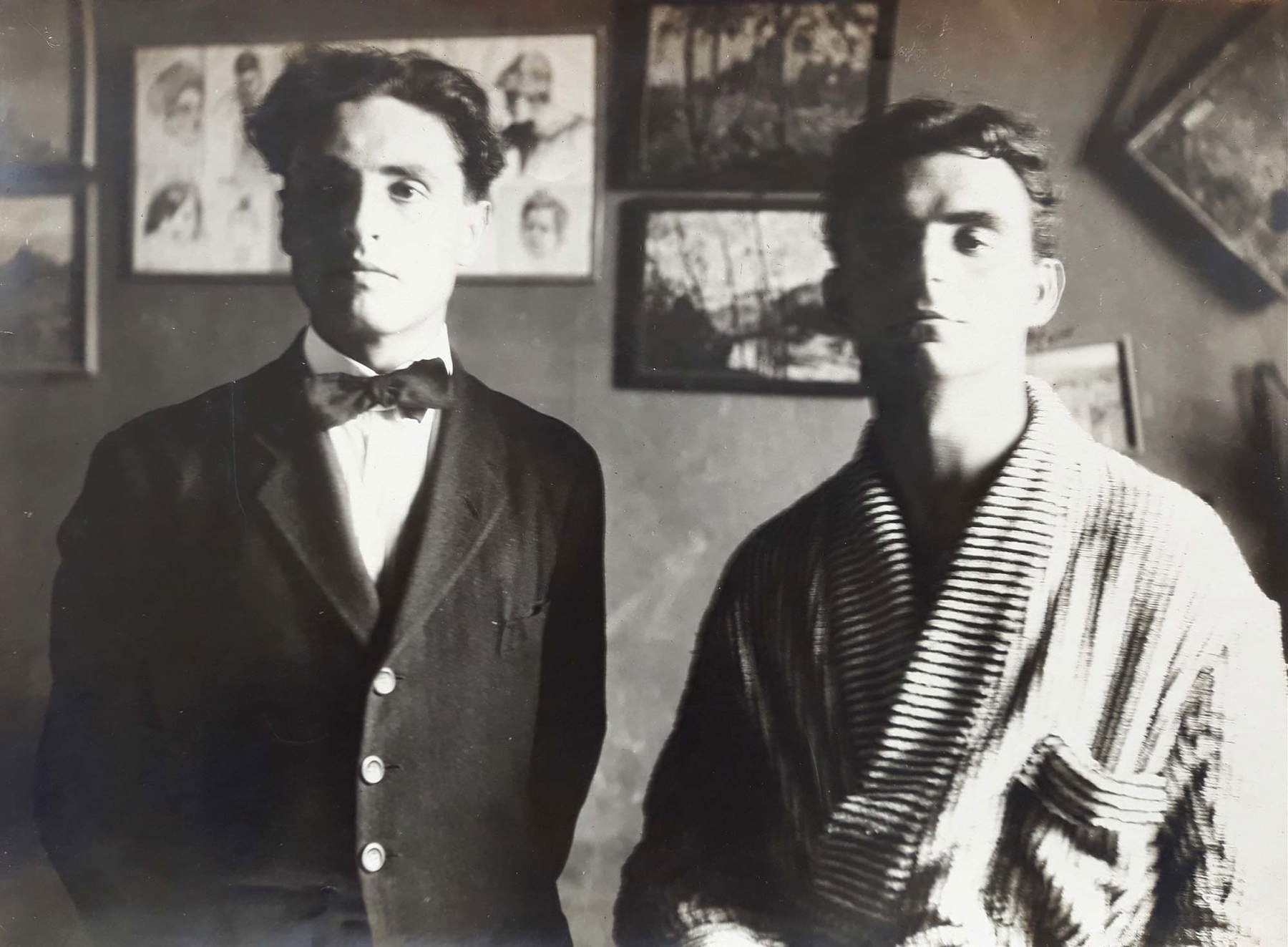 Leonardo Dudreville y Anselmo Bucci en Milán Leonardo Dudreville y Anselmo Bucci en Milán
