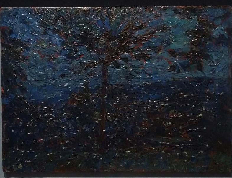 Leonardo Dudreville, Las voces del silencio. Luciérnagas en Borgotaro (1912; óleo sobre lienzo, 85,7 x 111 cm; Lugano, Museo d'Arte della Svizzera Italiana) Leonardo Dudreville, Las voces del silencio. Luciérnagas en Borgotaro (1912; óleo sobre lienzo, 85,7 x 111 cm; Lugano, Museo d'Arte della Svizzera Italiana)