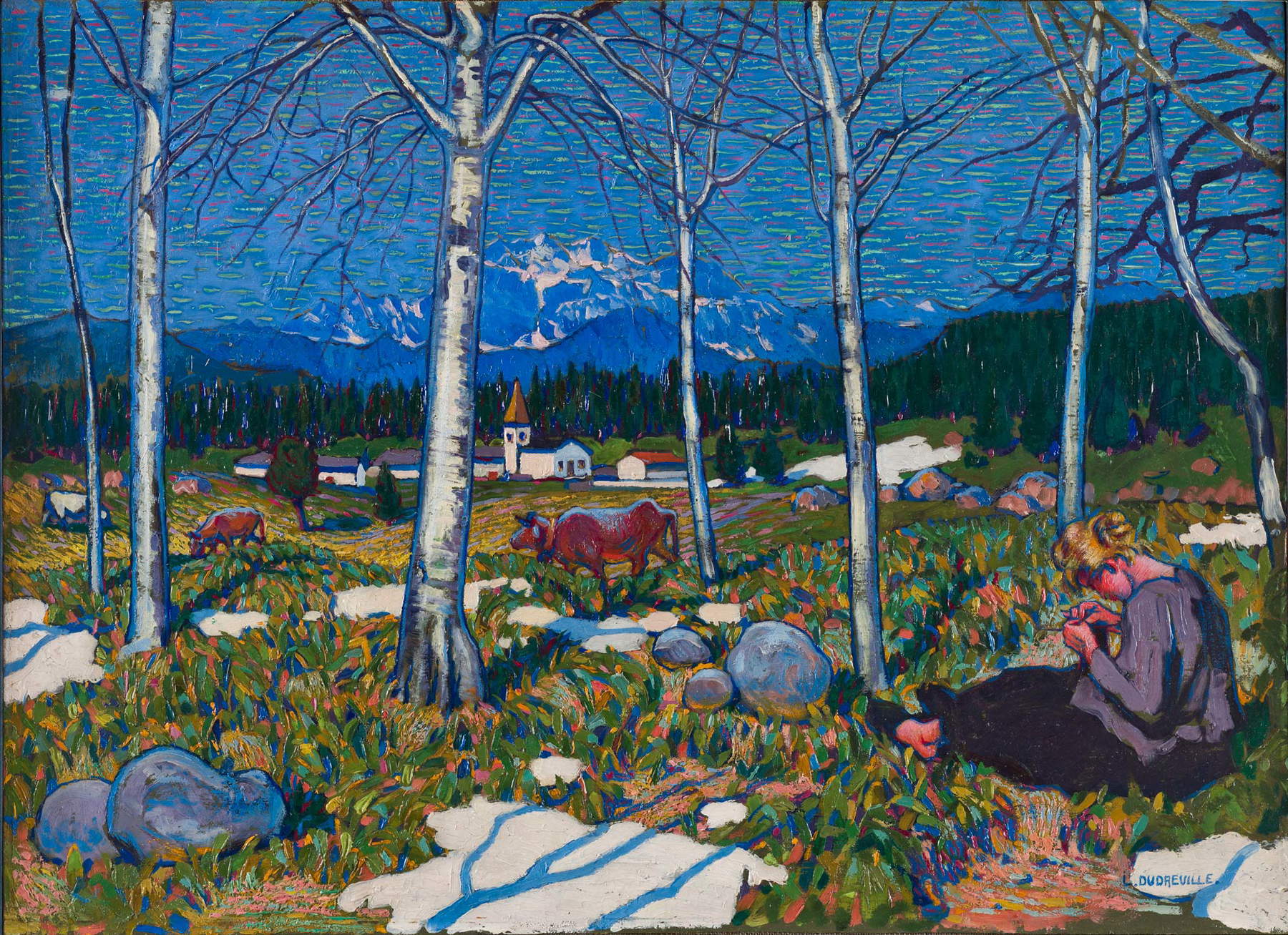 Leonardo Dudreville, Meriggio a Borgotaro (1908; óleo sobre tabla, 40 x 54,5 cm; Rovereto, Mart, Colección VAF-Stiftung) Leonardo Dudreville, Meriggio a Borgotaro (1908; óleo sobre tabla, 40 x 54,5 cm; Rovereto, Mart, Colección VAF-Stiftung)
