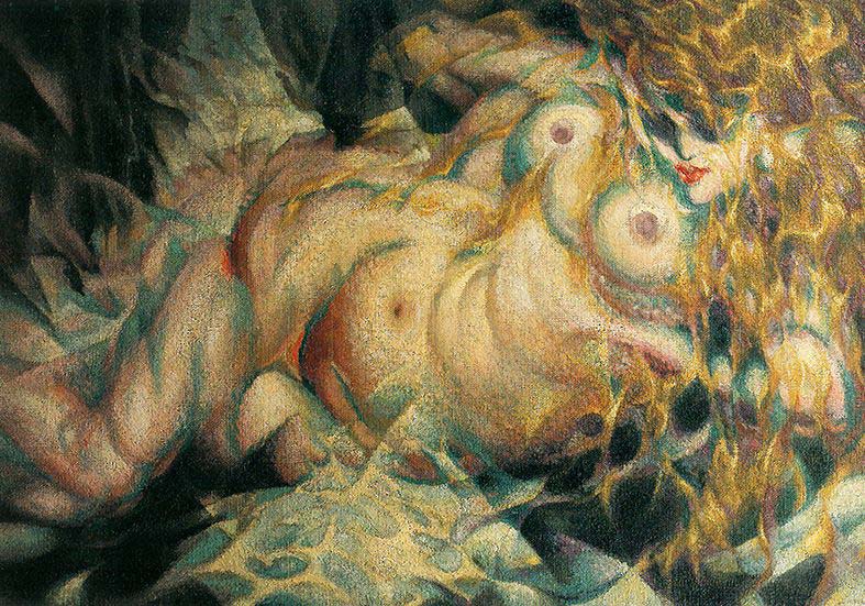 Leonardo Dudreville, Senso (1917-1918; óleo sobre lienzo, 85 x 121 cm; Colección particular) Leonardo Dudreville, Senso (1917-1918; óleo sobre lienzo, 85 x 121 cm; Colección particular)