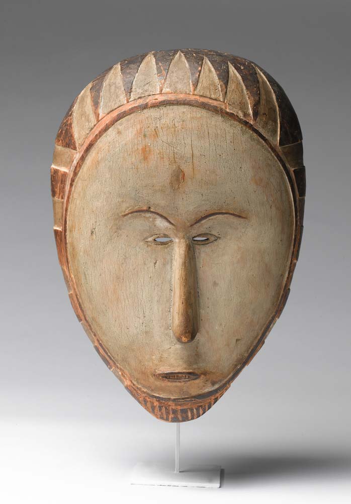 Fangmaske aus Gabun (bemaltes Holz, 42 x 28,5 x 14,7 cm; Paris, Centre Pompidou, Musée National d'Art Moderne) Fangmaske aus Gabun (bemaltes Holz, 42 x 28,5 x 14,7 cm; Paris, Centre Pompidou, Musée National d'Art Moderne)